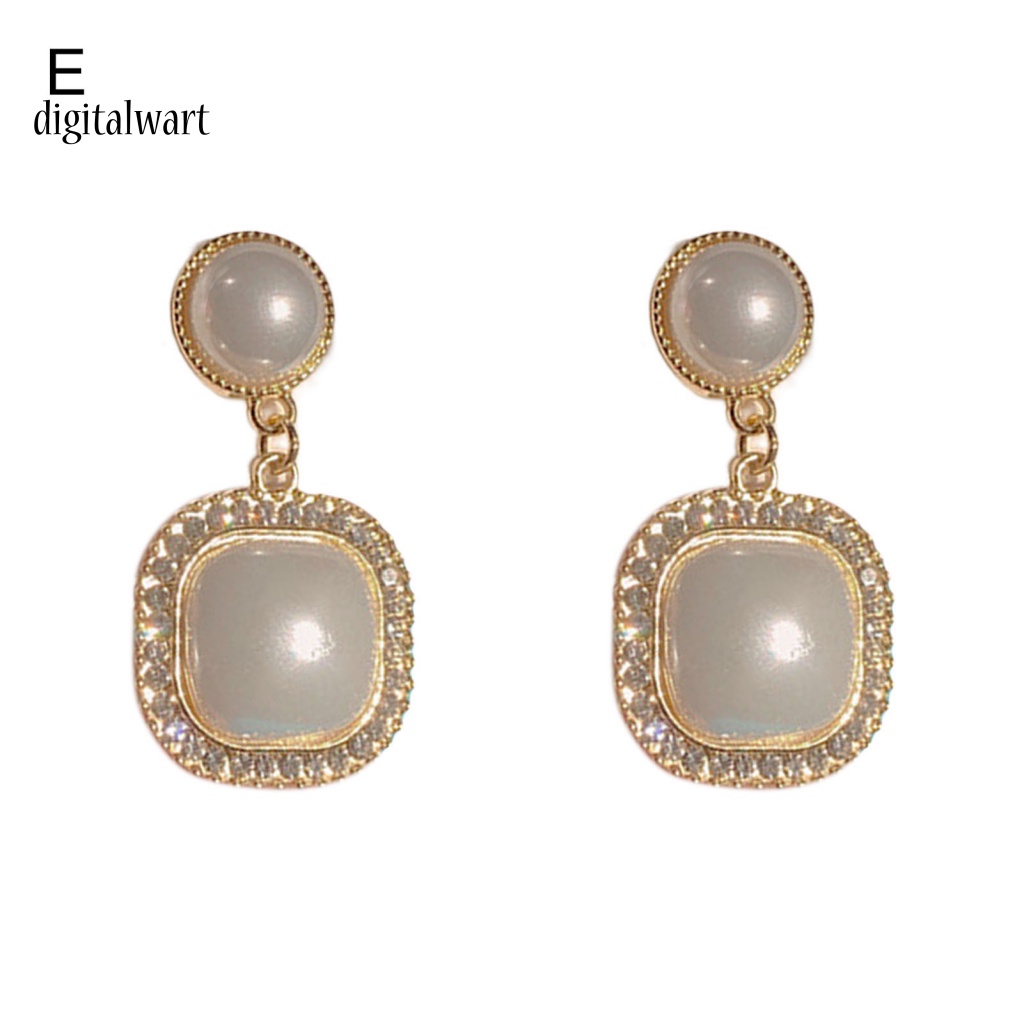 Kỹ Thuật Số| 1 Cặp Bông Tai Hình Đám Mây / Trái Tim Đính Ngọc Trai Giả Thời Trang