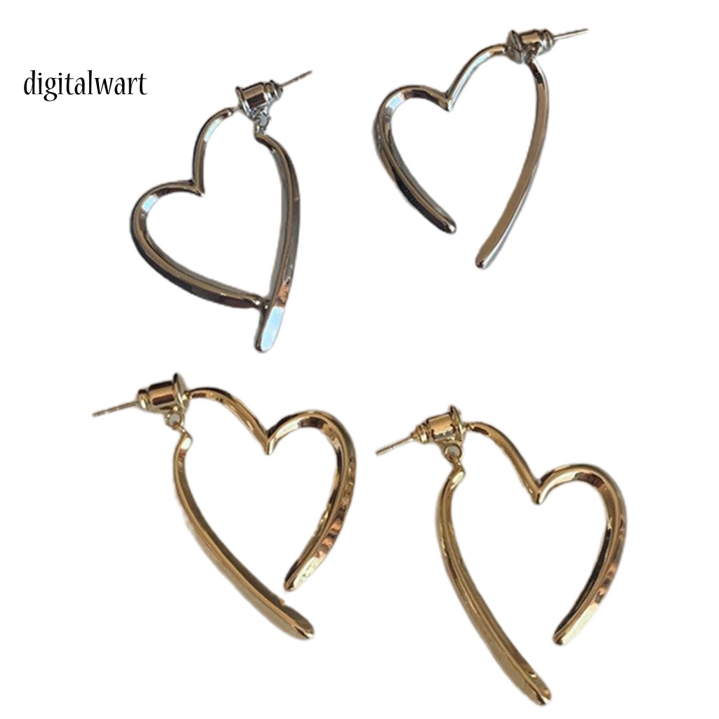 Kỹ Thuật Số| 1 Đôi Bông Tai Mạ Điện Hình Trái Tim Phong Cách Pháp Thời Trang Dành Cho Nữ