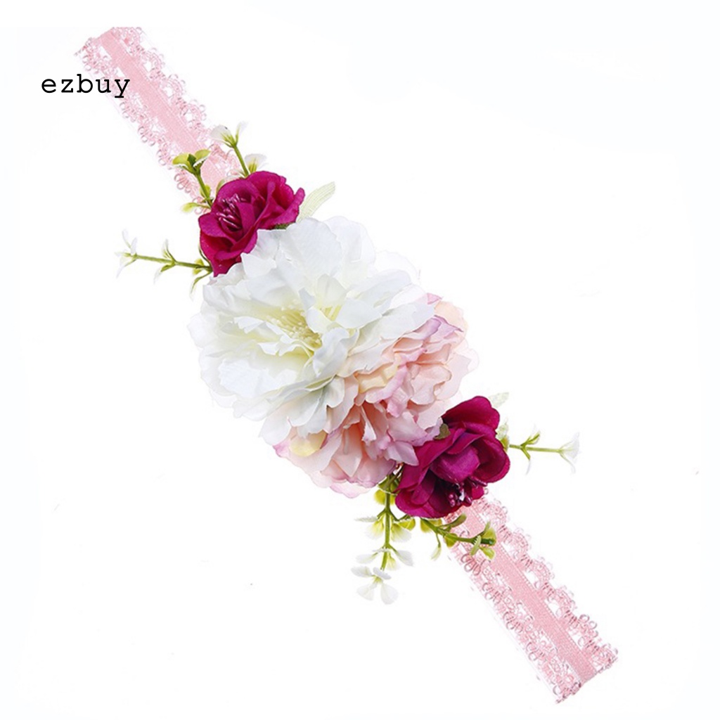 [EY] Băng Đô Hoa Co Giãn Mô Phỏng Tối Giản Dễ Phối Đồ Làm Phụ Kiện Chụp Ảnh Cho Bé