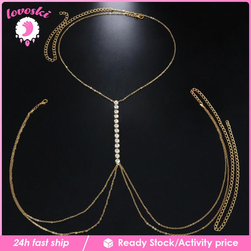 [Lovoski] Bikini Mắt Xích Đeo Thắt Lưng Sáng Bóng Có Thể Điều Chỉnh Cho Tiệc Tùng