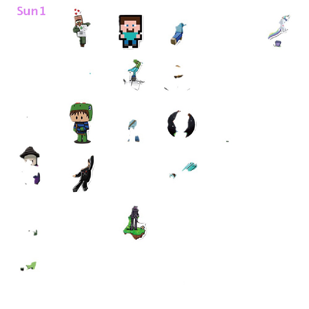 Set 1 / 100 Miếng Dán Chống Nước Họa Tiết Hoạt Hình Minecrafts