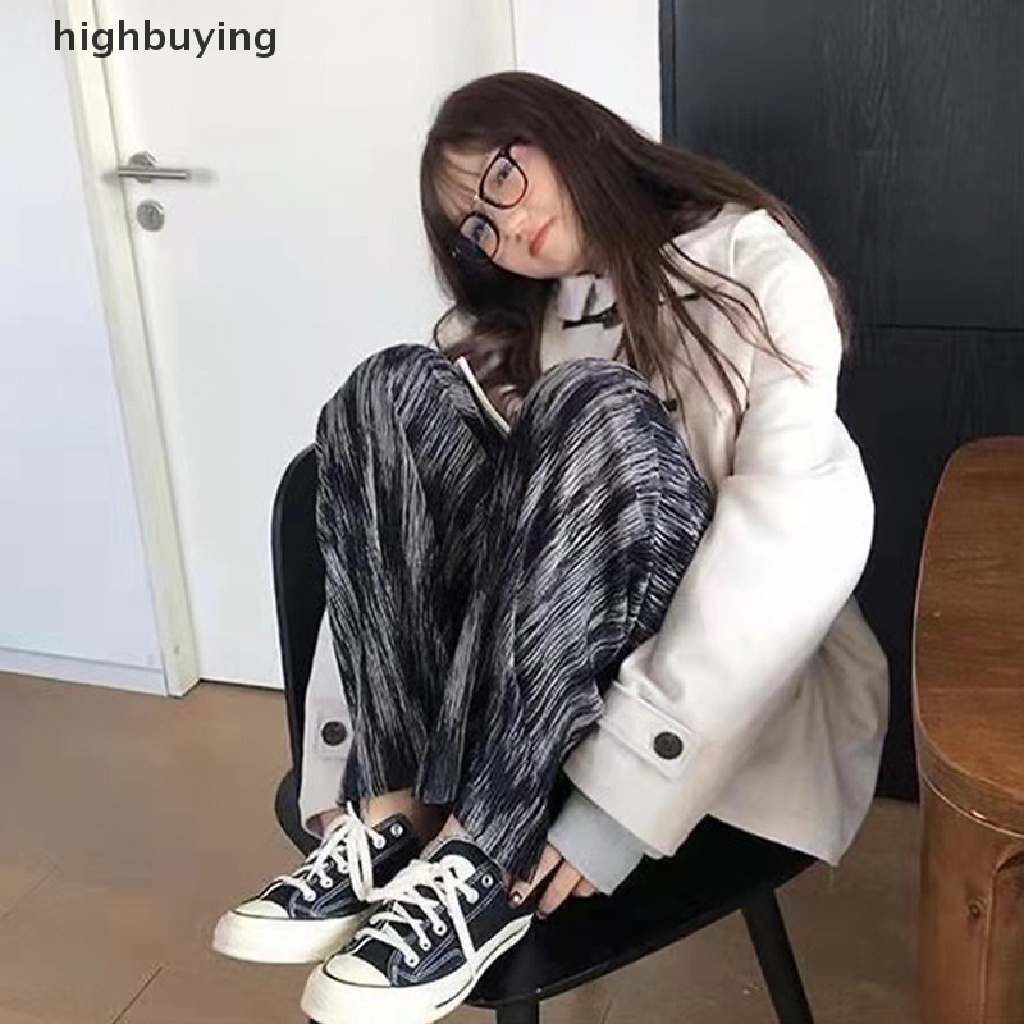 Quần ống rộng Lưng Cao Nhuộm Màu Độc Đáo Thời Trang Mùa Hè Cho Nữ