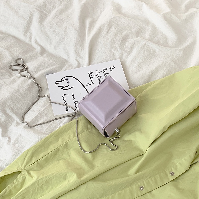 Túi Đeo Chéo Mini Hình Vuông Phối Dây Đeo Sợi Xích Thời Trang Mùa Hè Cho Nữ