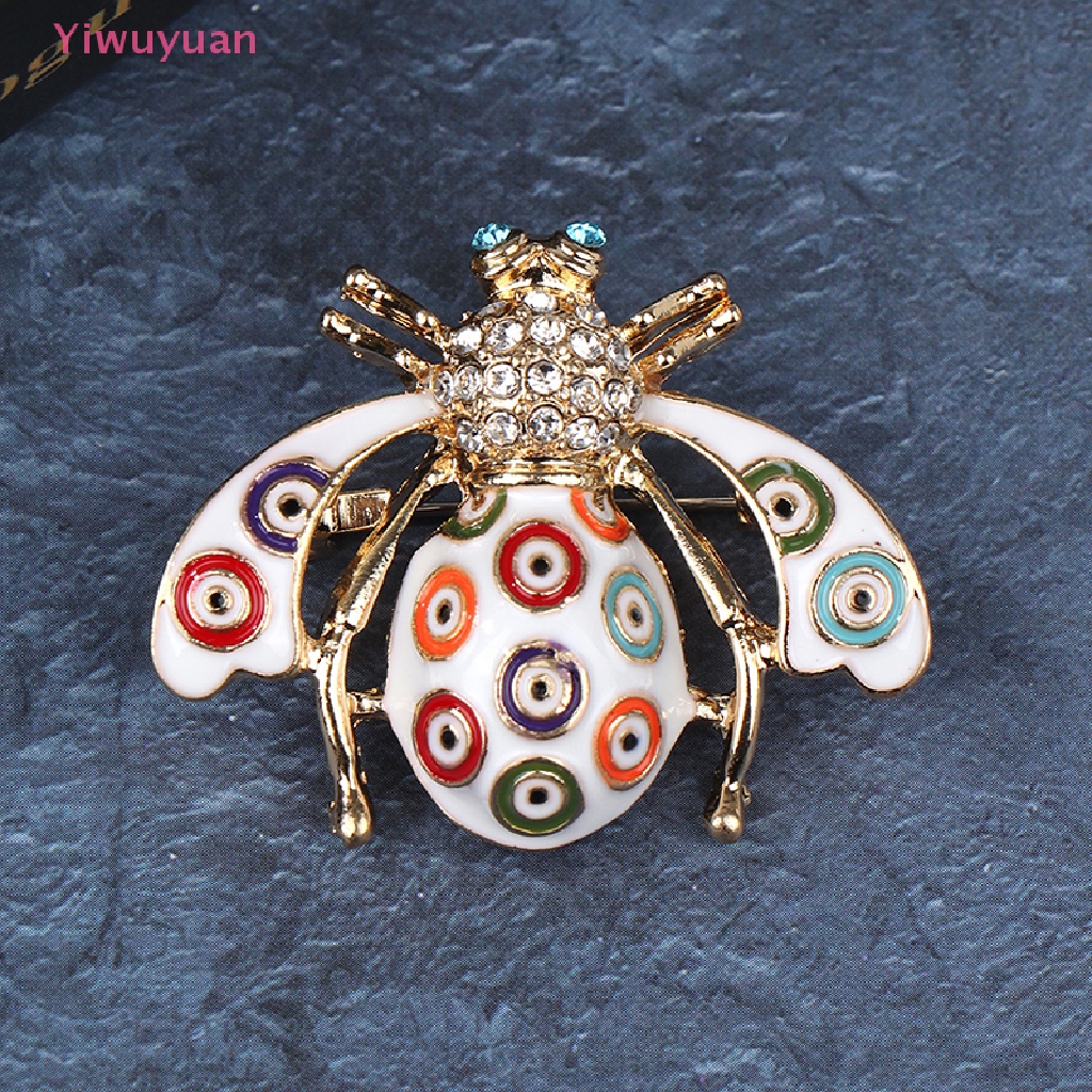 Ghim Cài Áo Hình Chú Ong Đính Đá Pha Lê Phong Cách Vintage Mới