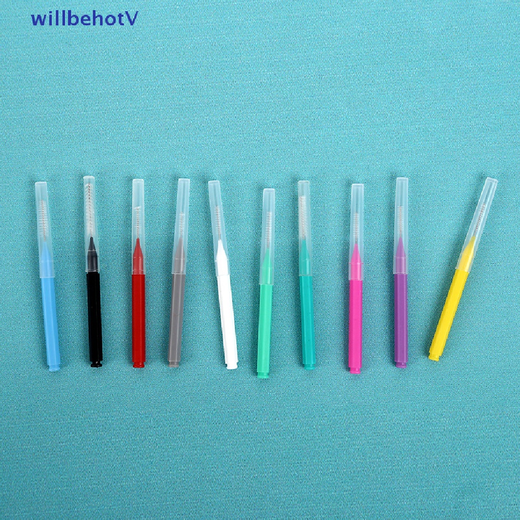 Set 10 Cọ Trang Điểm Lông Mi Sợi Micro Tiện Dụng Chất Lượng Cao