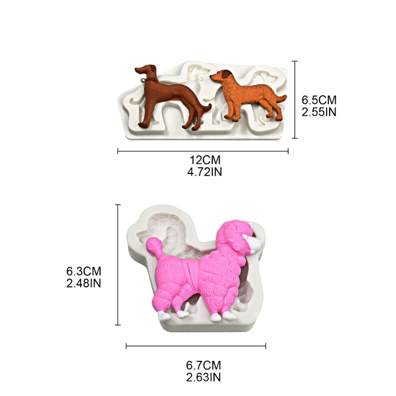 Khuôn Silicone Làm Bánh Tạo Hình Chú Cún 3D Độc Đáo Tiện Dụng