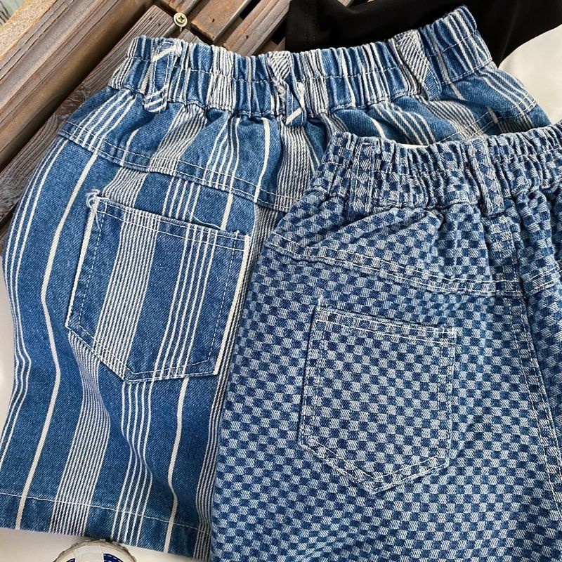 Quần Short Denim Đa Năng Phong Cách Retro Thời Trang Mùa Hè Mới 2023 Cho Bé Trai