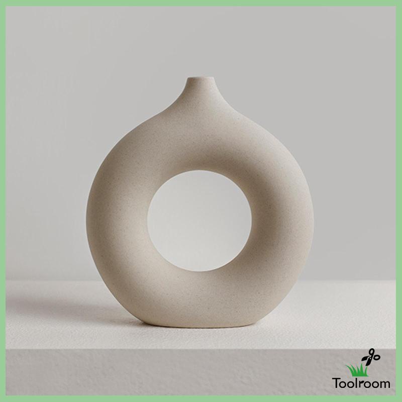 Bình Hoa Sứ Hình Tròn Thiết Kế Tối Giản Hiện Đại Trang Trí Nhà Bếp