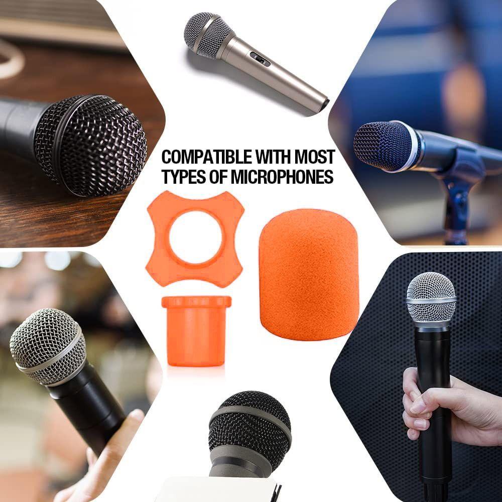 Bộ 3 Vỏ Bọc Bảo Vệ Micro Chắn Gió Chống Lăn Tiện Dụng Giá Đỡ