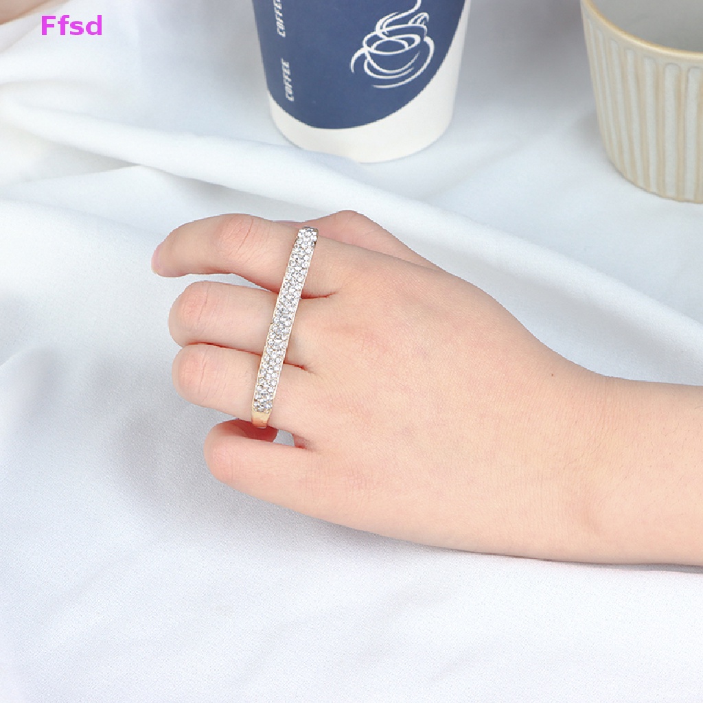 {Ffsd} Nhẫn Đeo Khớp Ngón Tay Ba Ngón Bằng Thép Không Gỉ Tối Giản Làm Quà Tặng Trang Sức Thời