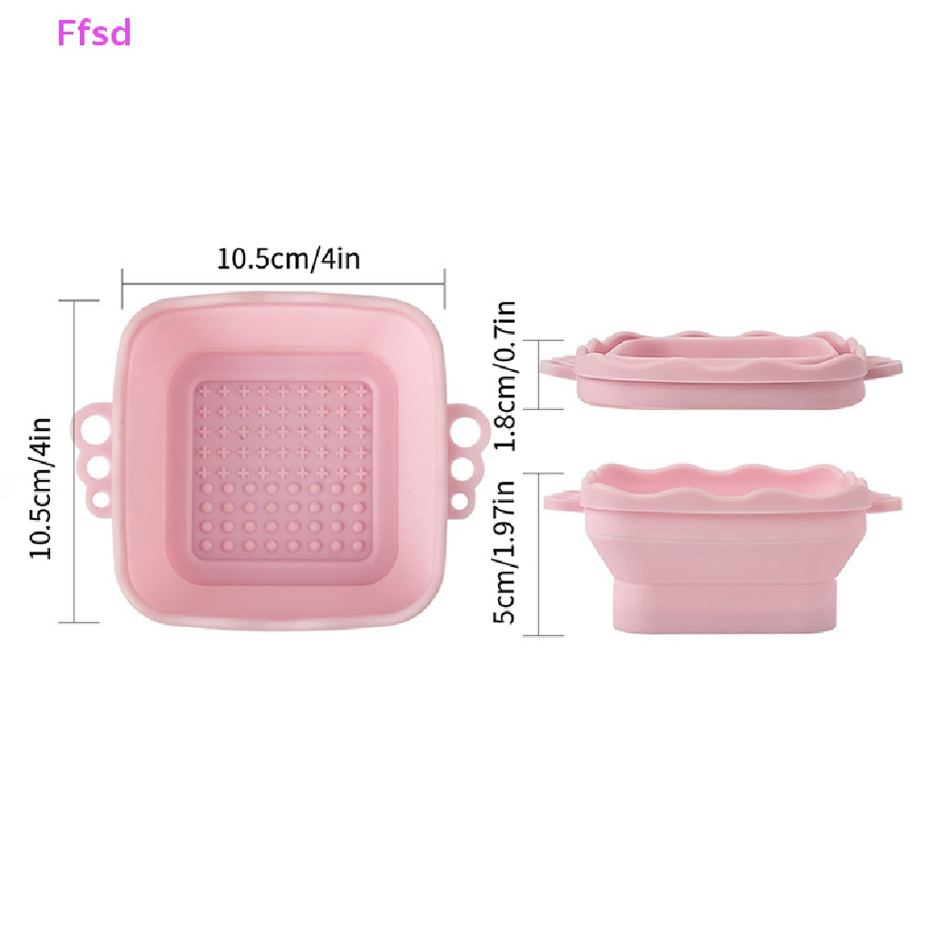 {Ffsd} Miếng Silicone Vệ Sinh Cọ Trang Điểm Có Thể Gấp Gọn * Bán Chạy