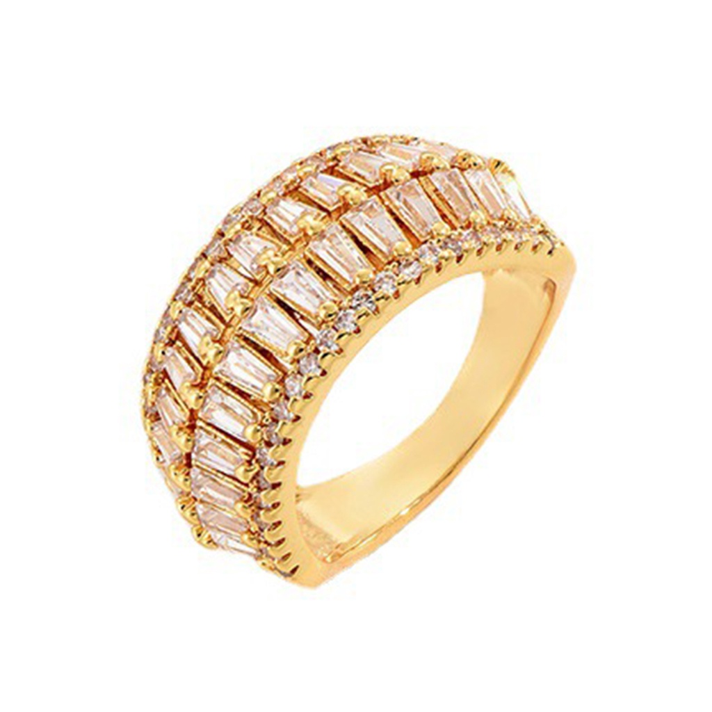 Nhẫn Mở Đính Đá Zircon Sang Trọng Có Thể Điều Chỉnh