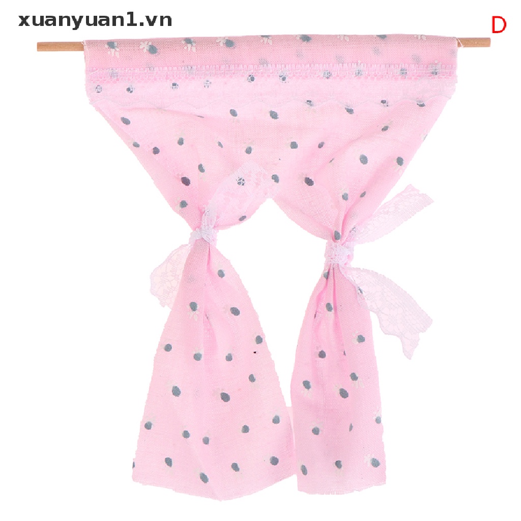 1 Rèm Cửa Ren Hoa Cúc Xinh Xắn Cho Nhà Búp Bê Tỉ Lệ 1: 12