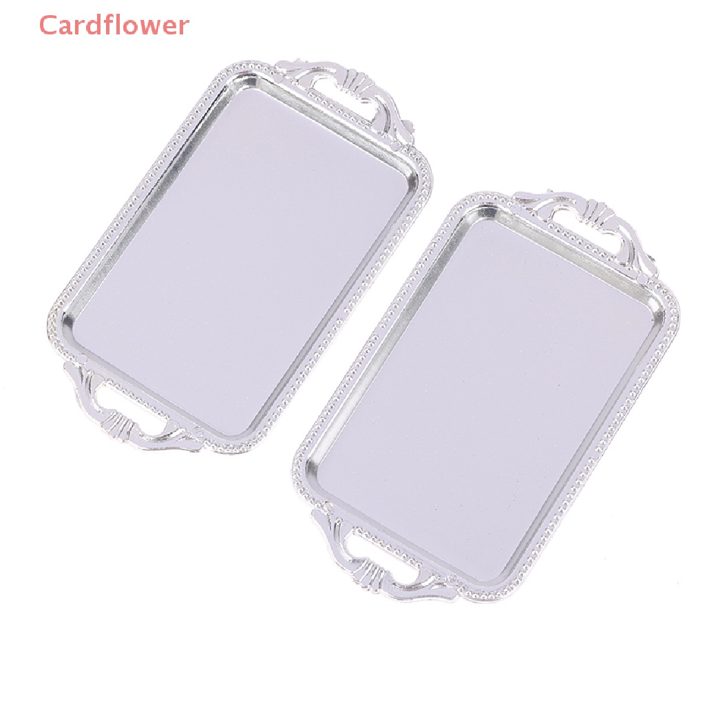 Bộ 2 Khay Trà Mini Bằng Nhựa Dùng Trang Trí Nhà Búp Bê