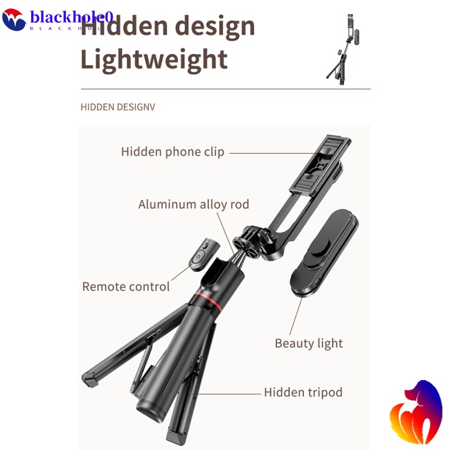 Gậy Chụp Ảnh Tự Sướng Bluetooth L15 Có Thể Tháo Rời Kèm Điều Khiển Từ Xa Đa Năng