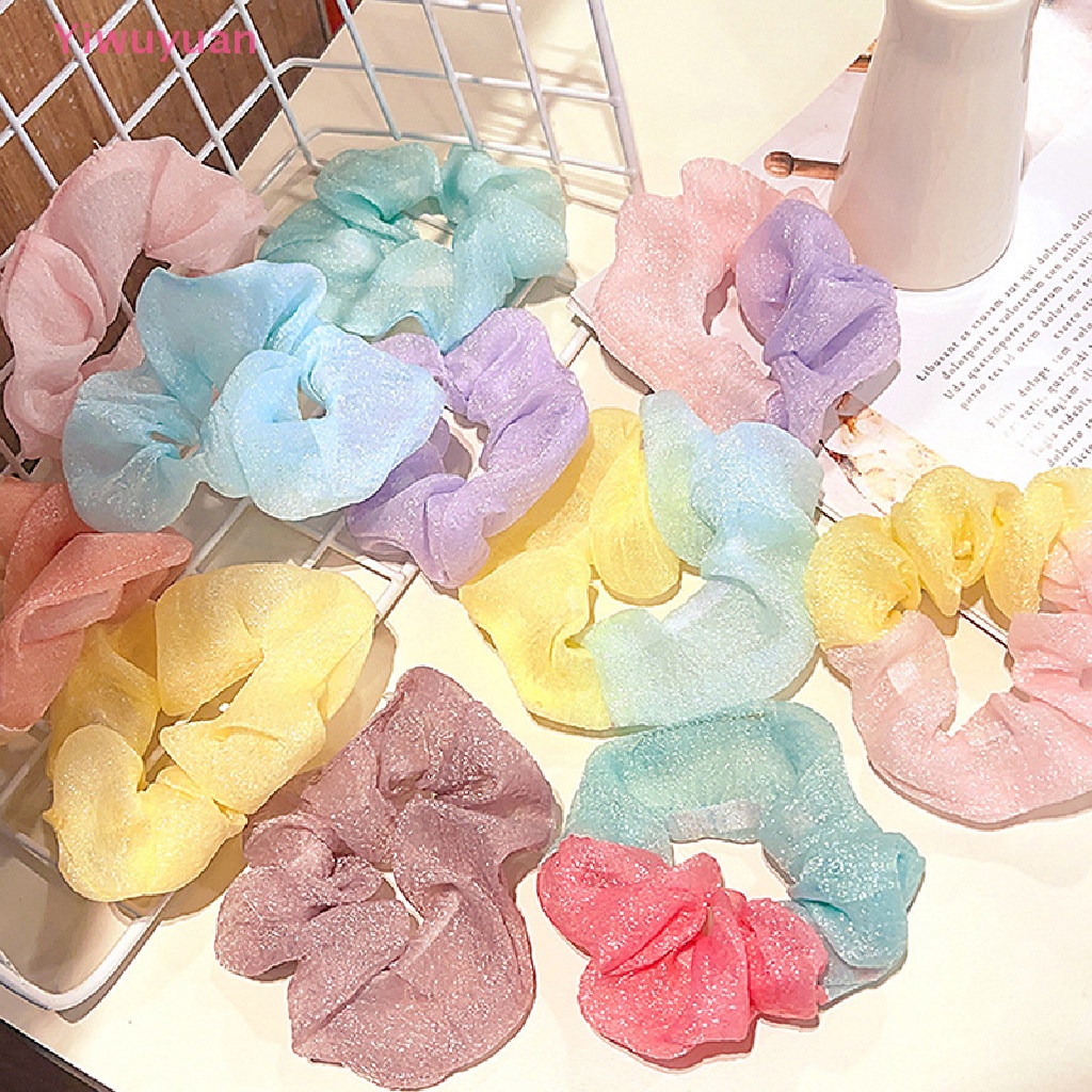 &lt; Yiwuyuan &gt; Dây Buộc Tóc Hai Lớp Kiểu Phô Mai Lớn Với Cảm Giác Cao Cấp Thanh Lịch Đa Năng