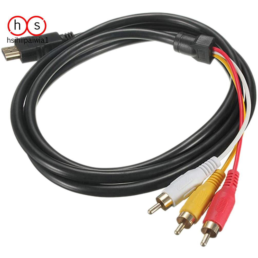 Cáp ChuyểN ĐổI Âm Thanh HDMI Sang RCA 1080P - 3 RCA S-Video AV Cho TV HDTV DVD