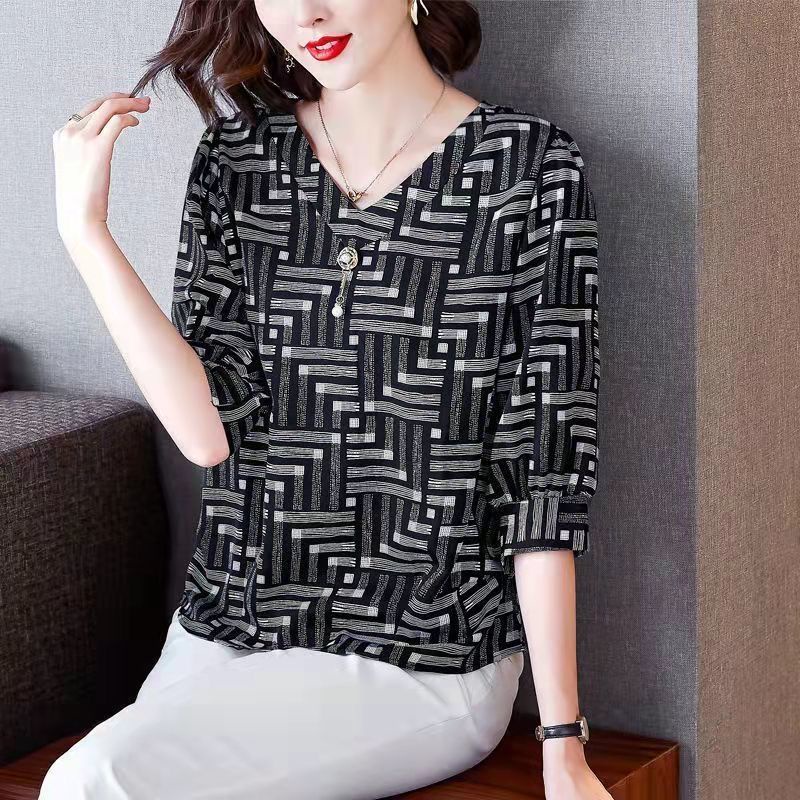Áo Sơ Mi Chiffon Tay Lửng Dáng Rộng Che Bụng Thời Trang Xuân Hè 2023 Cho Nữ 2023