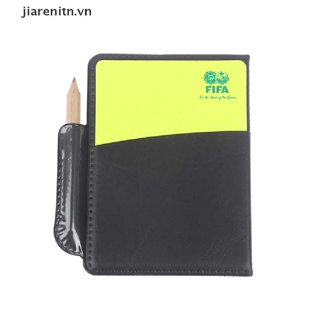 Jiarenitn sport football soccer referee wallet notebook with red card and yellow card vn