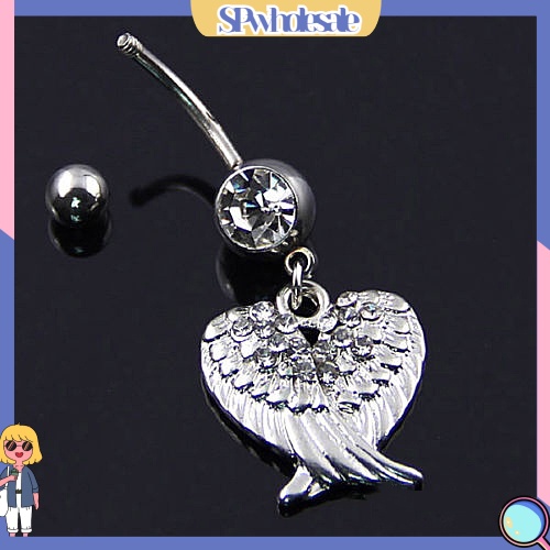<SPwholesale> Khuyên Rốn Hình Đôi Cánh Đính Đá Lấp Lánh