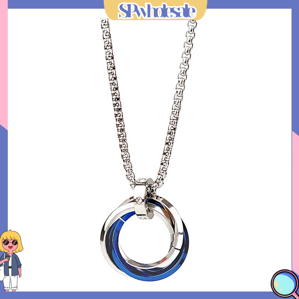 <SPwholesale> Vòng cổ Mặt Chữ O Đính Đá Thời Trang Cho Nam