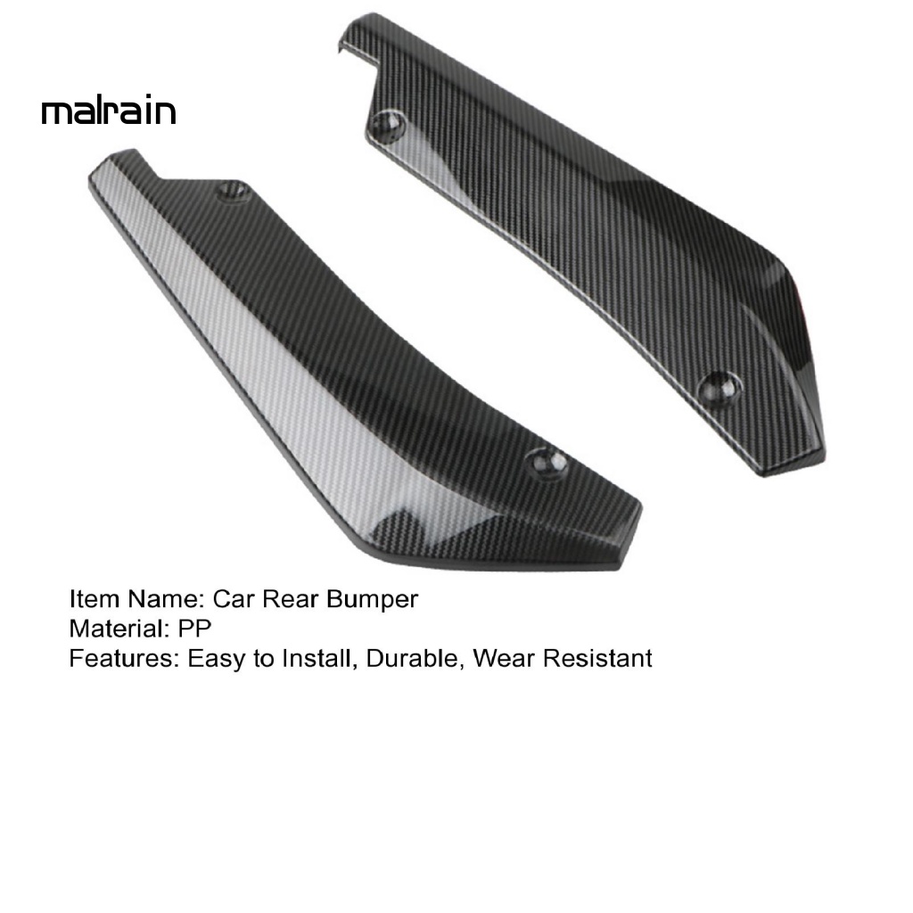 1 Cặp Miếng Dán Cản Sau Xe Hơi / Tải Chống Va Chạm / Trầy Xước Màu Đen