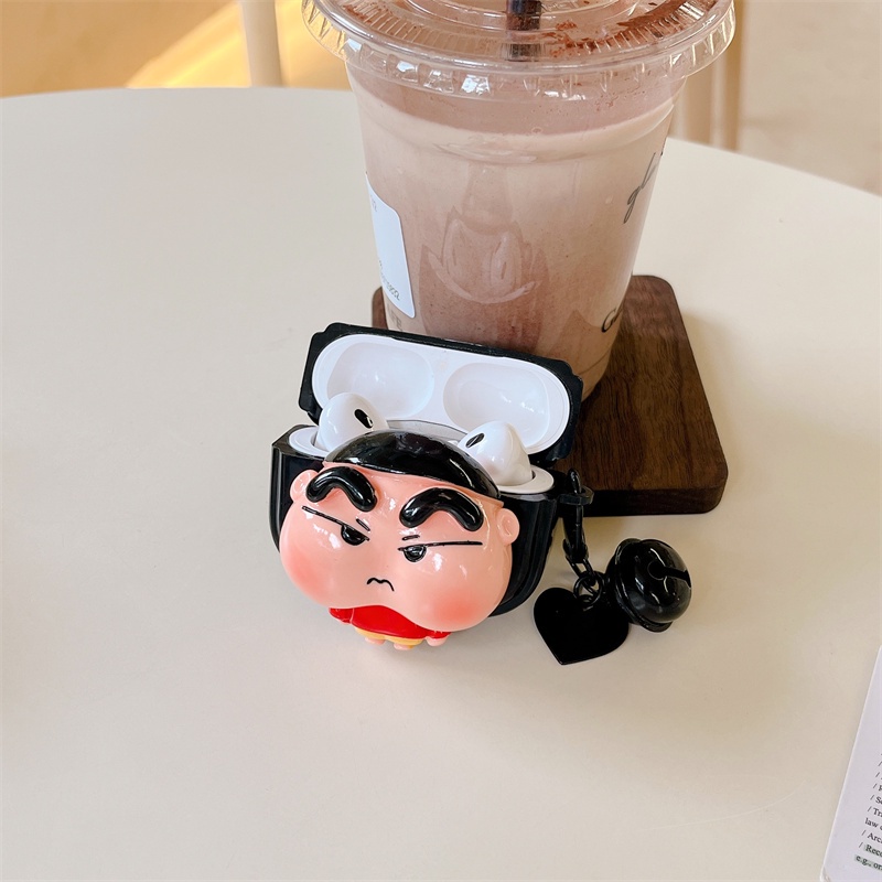 Vỏ Bảo Vệ Hộp Sạc Tai Nghe Bluetooth Không Dây Airpods1 / 2 3 Pro Pro2 Air Pods Pro 3 Hình Cậu Bé Bút Chì Shin-Chan Ốp