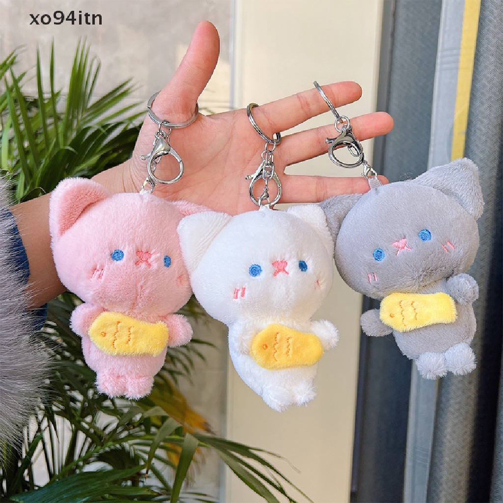 Móc Khóa Hình Mèo Hoạt Hình Nhồi Bông Đáng Yêu
