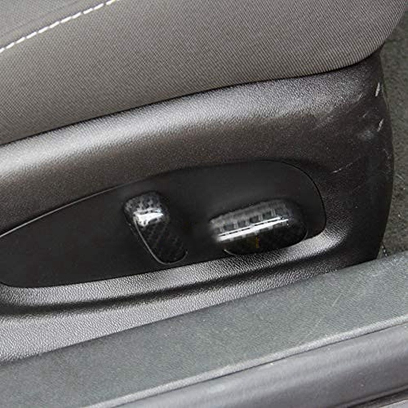 Set 6 Vỏ Bọc Nút Điều Chỉnh Ghế Ngồi Bằng ABS Sợi Carbon Cho Chevrolet Corvette C7 2014 2015 2016 2017 2018 2019