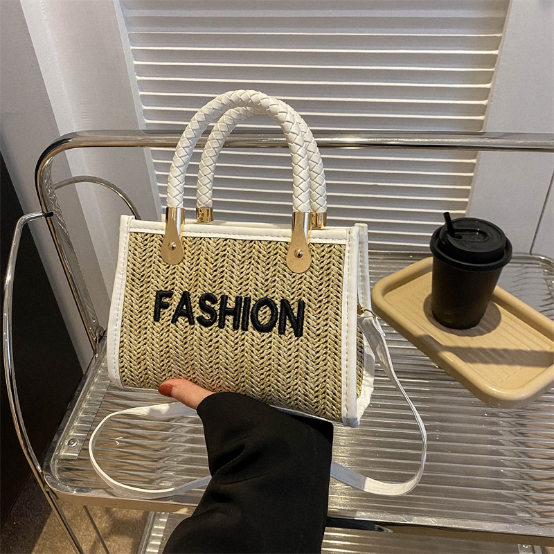 Túi Đeo Chéo Nhỏ Đan Lát In Chữ Phong Cách Hàn Quốc 2023 Cho Nữ