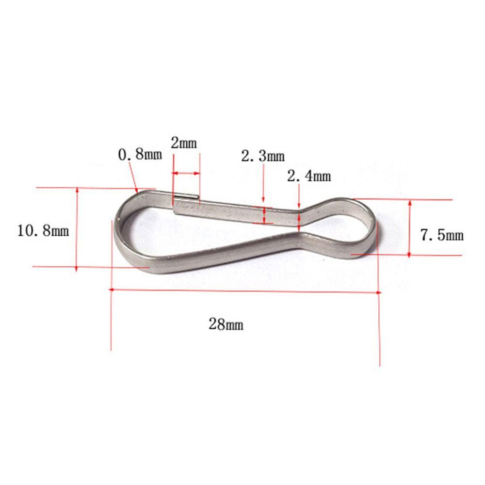 .Set 10 Kẹp Móc Khóa Mini Bằng Thép Không Gỉ 304 DIY Tiện Dụng