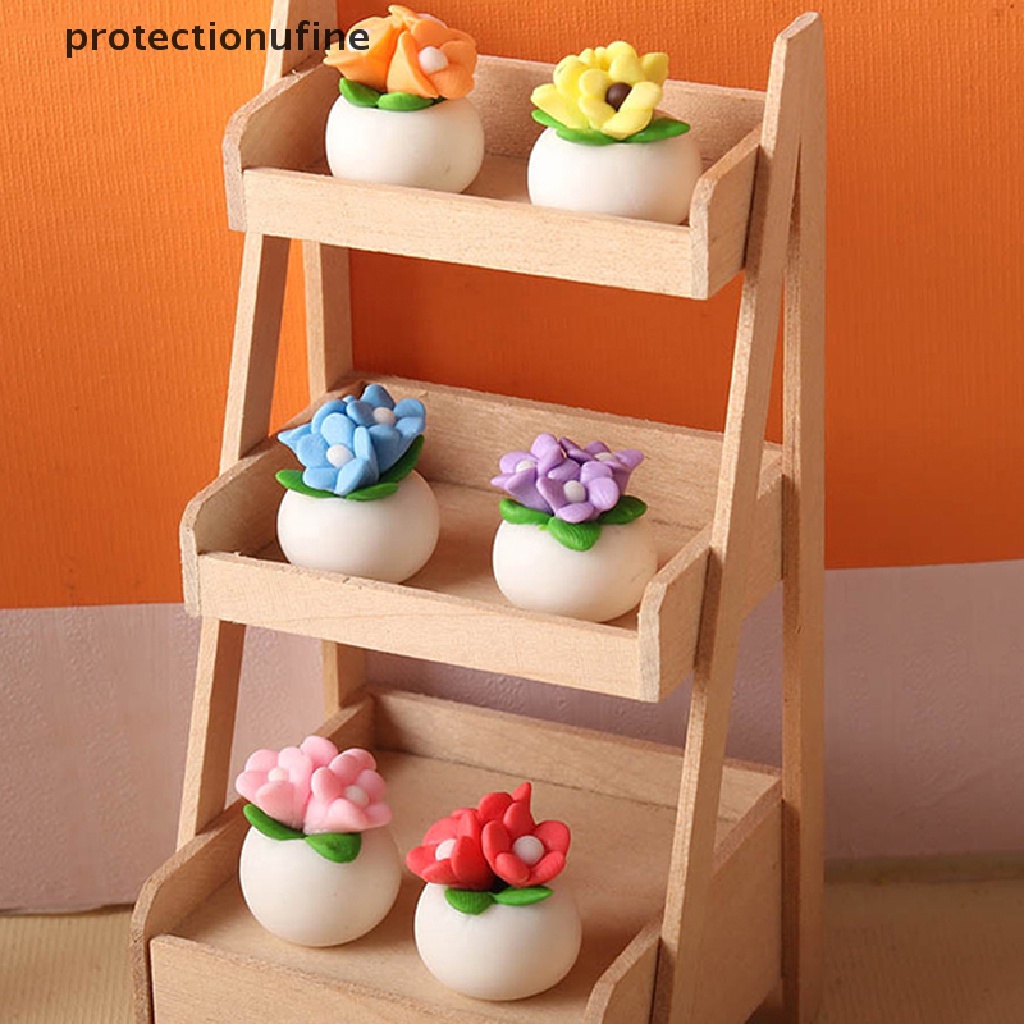 Chậu Hoa Mini Trang Trí Tỷ Lệ 1: 12 PR3VN 1: 12