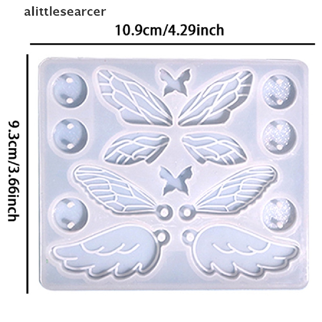 Khuôn Silicone Làm Mặt Dây Chuyền / Móc Khóa Hình Bướm / Lông Vũ Bằng Resin DIY