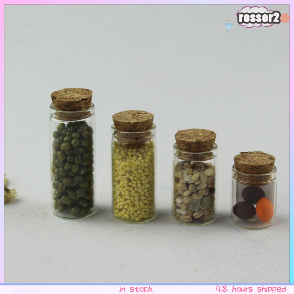 Chai Thủy Tinh Dragees 24Mm Ống Nghiệm Đựng Gia Vị Kín Chai Nhỏ Thủ Công Tự Làm-Rosser2