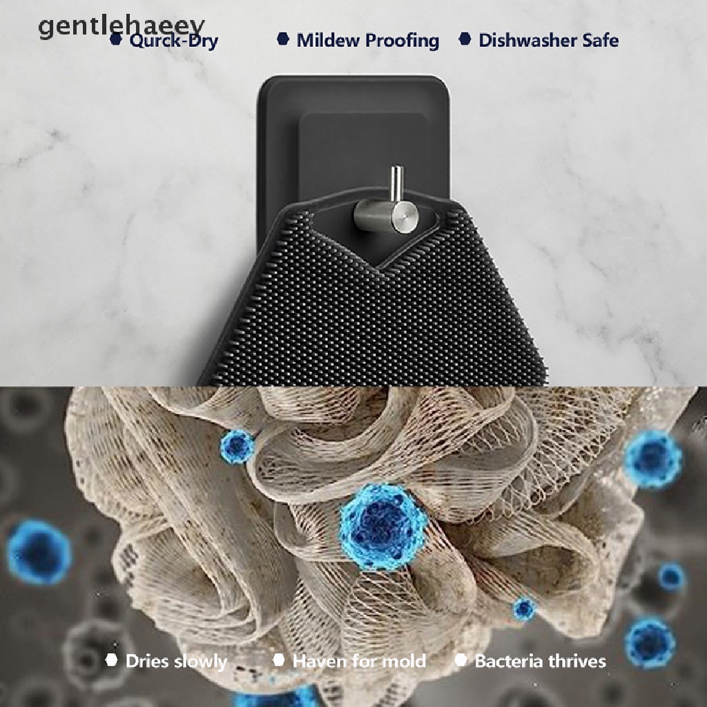 Bàn Chải Chà Lưng Tẩy Tế Bào Chết Toàn Thân Bằng Silicone Làm Sạch Sâu &amp; Phụ Kiện Phòng Tắm