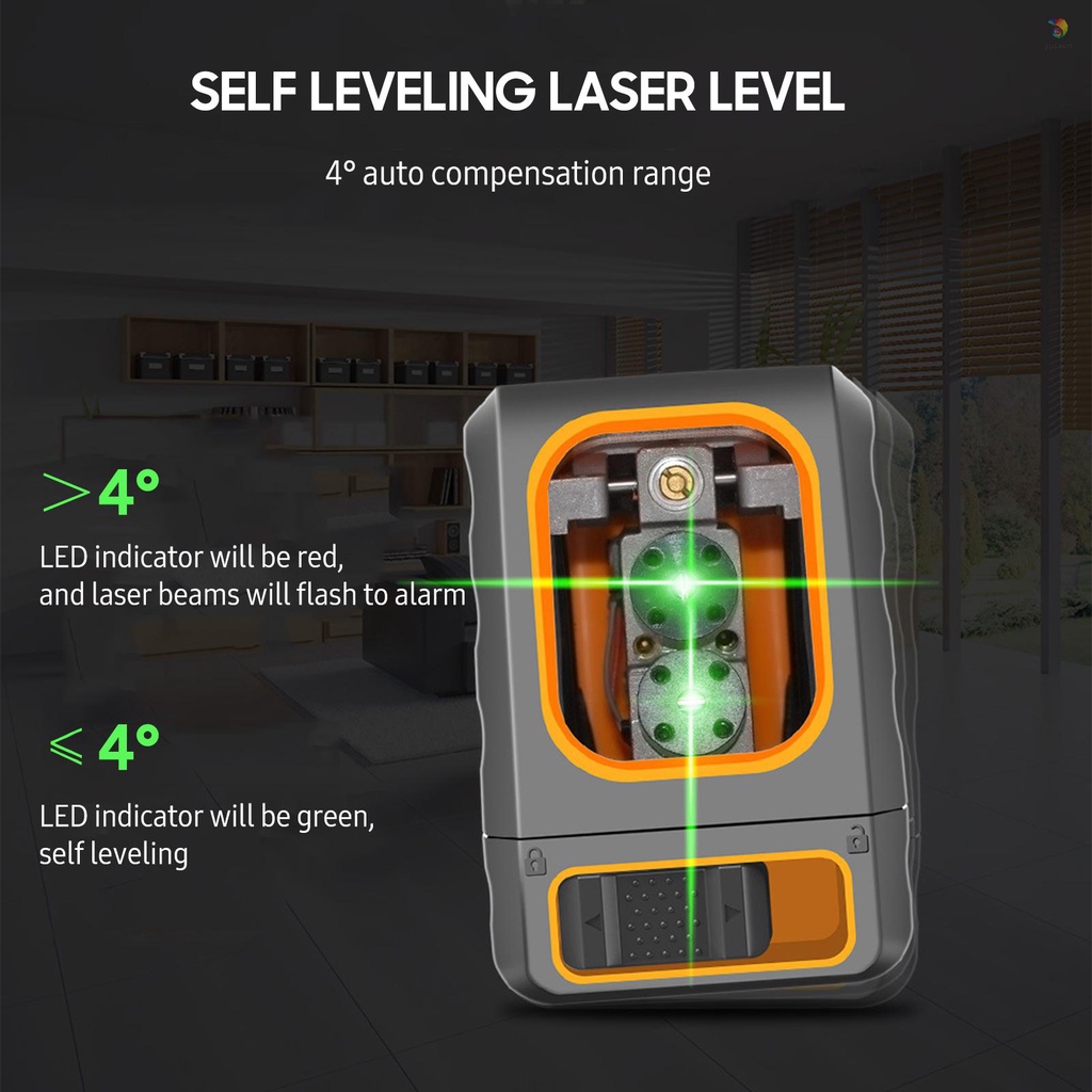 Máy Cân Bằng Laser 30M / 98FT Có Giá Đỡ 10 Cấp Độ Làm Sáng 4 Chế Độ