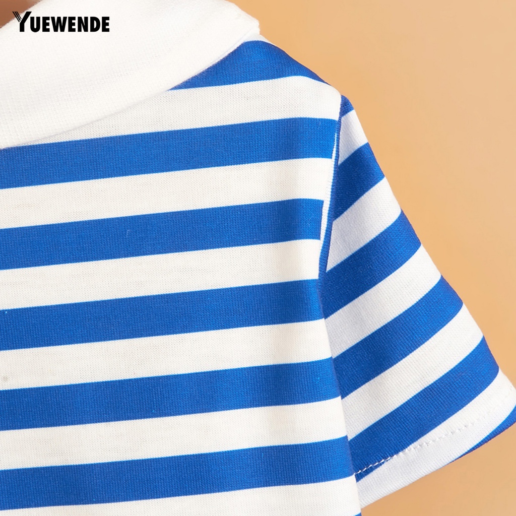 Yue.z Áo Sơ Mi Cổ Thủy Thủ Kẻ Sọc Thoáng Khí Thời Trang Mùa Hè Cho Thú Cưng