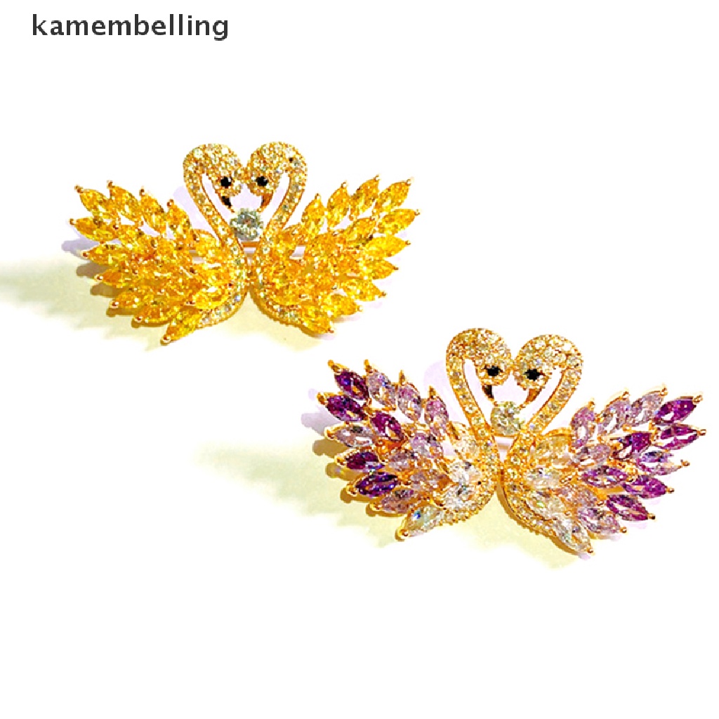 Trâm Cài Áo Hình Đôi Thiên Nga Đính Đá Thời Trang