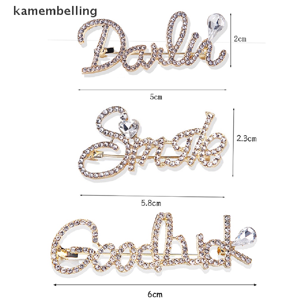 Trâm Cài Áo Hình Chữ Cái Đính Đá Thời Trang Cho Nữ