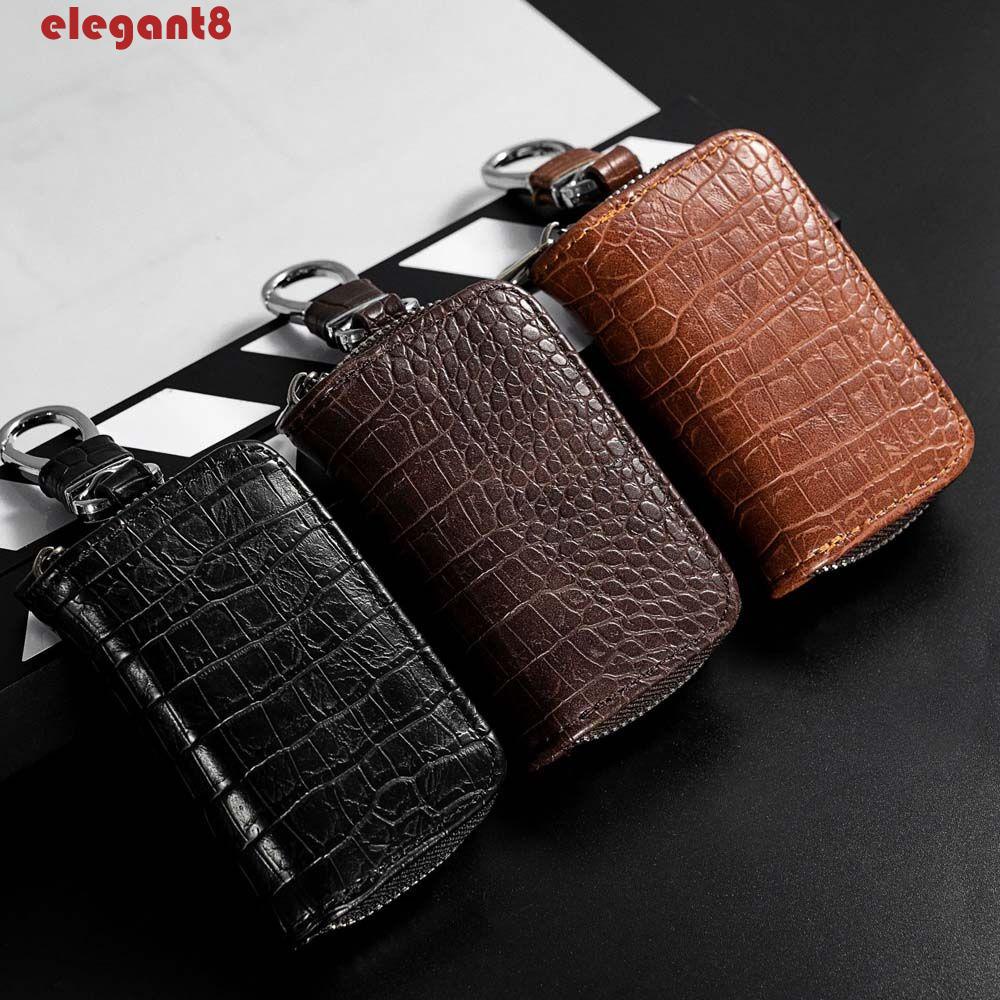 Ví Da PU Hình Vuông Họa Tiết Da Cá Sấu Kèm Móc Khóa Thông Dụng Cho Nam