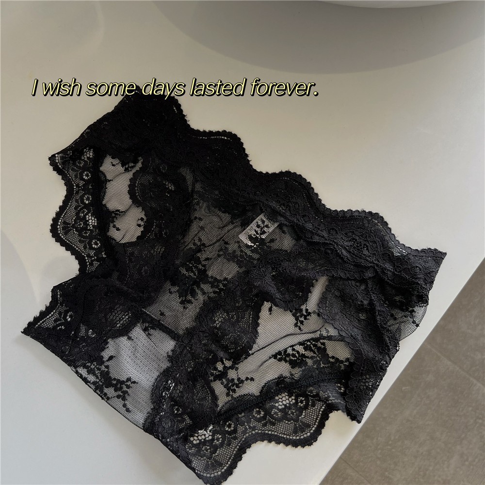 Quần Lót Cotton Mềm Mại Lưng Thấp Phối Ren Hoa Nhỏ Thoáng Khí Thoải Mái Gợi Cảm Cho Nữ