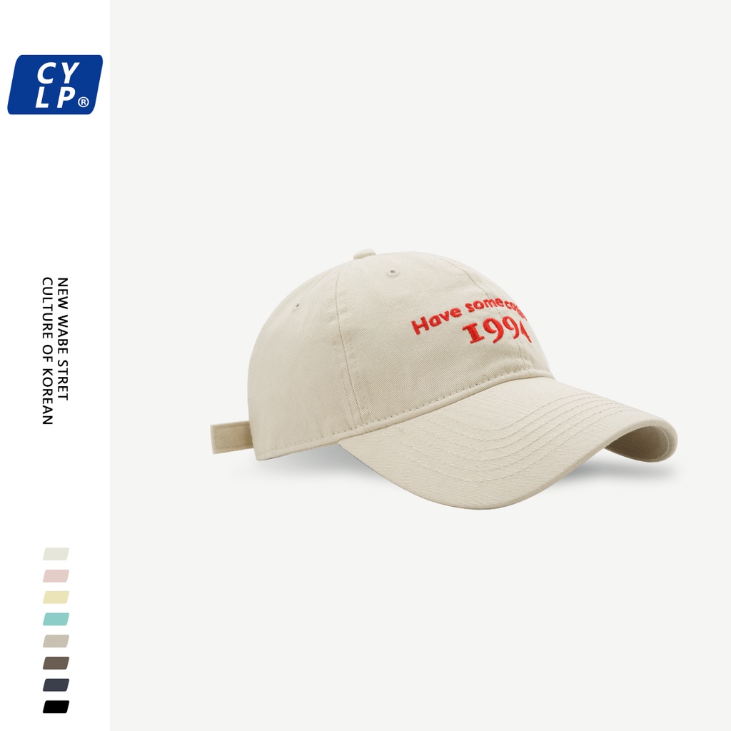 Mũ Lưỡi Trai Mềm Thêu Chữ Phong Cách Hàn Quốc 1994