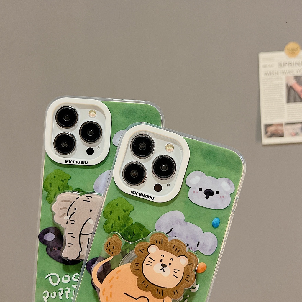 Ốp Điện Thoại TPU Mềm Trong Suốt Họa Tiết Sở Thú Hoạt Hình Dễ Thương Cho iphone 14 13 11 12 Pro Max Đứng