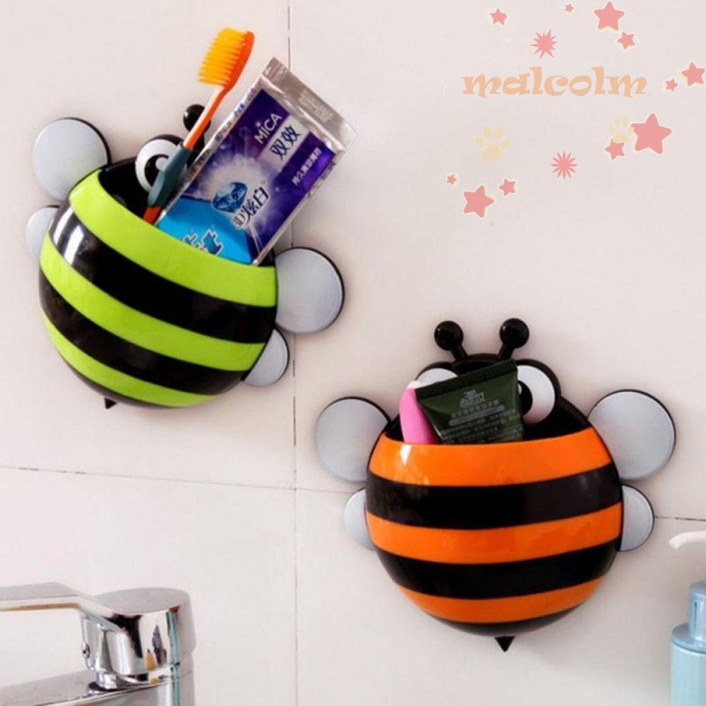 1 Giá Đỡ Bàn Chải Đánh Răng Hít Tường Hình Ốc Sên &amp; Con Ong Có Cốc Hút