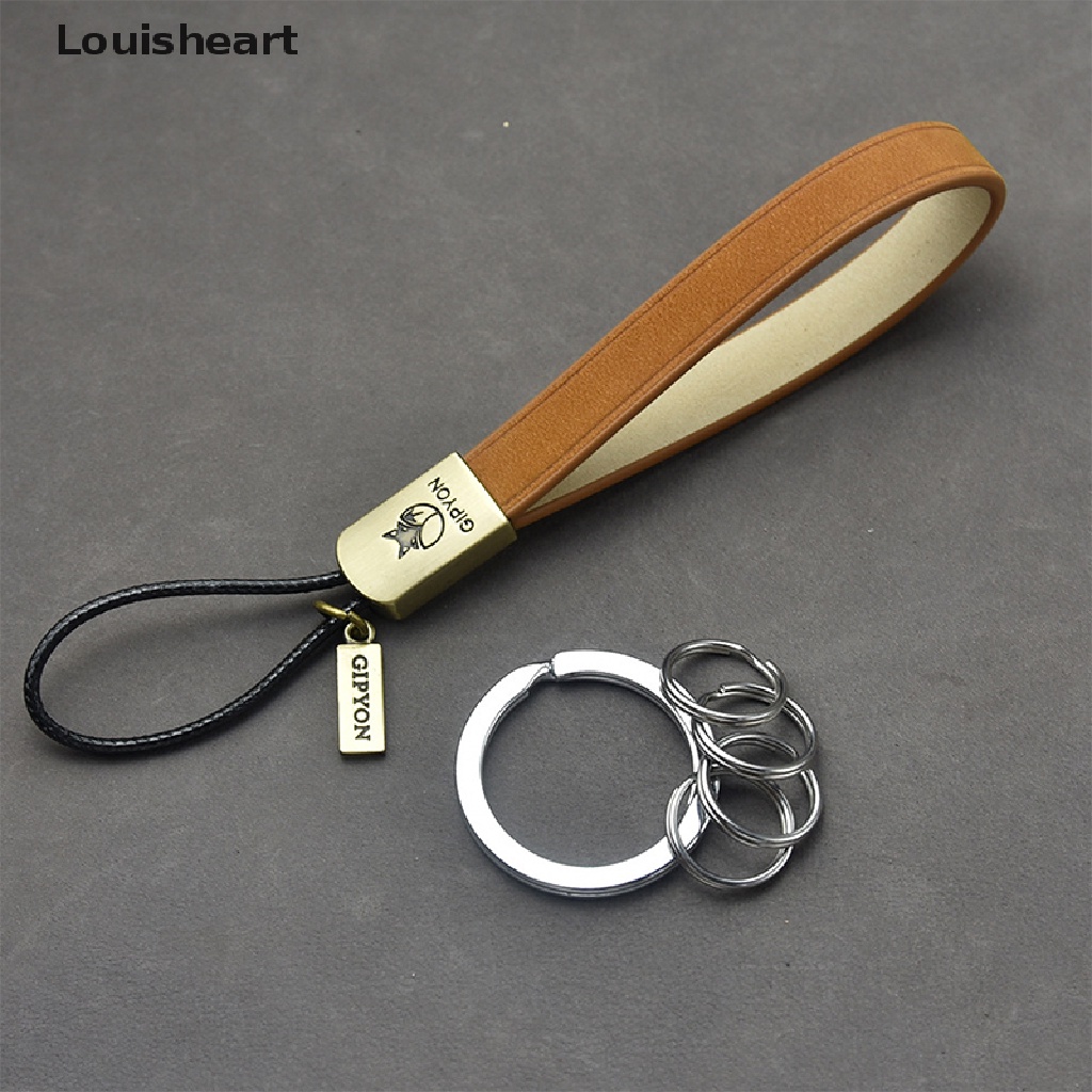 Móc Chìa Khóa Xe Hơi Bằng Da Thật Màu Trơn Sáng Tạo Thương Hiệu Louisheart TFG
