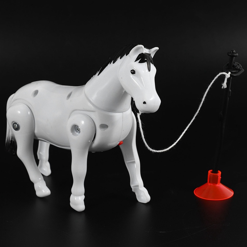 Đồ Chơi Ngựa Tròn Điện Tử Bằng Nhựa Họa Tiết Hoạt Hình Dễ Thương