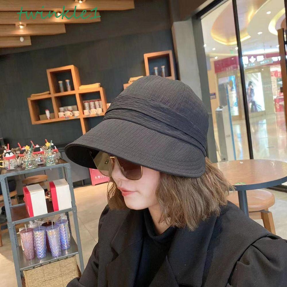 Mũ Lưỡi Trai Cotton Chống Nắng Xếp Ly Điều Chỉnh Được Hợp Thời Trang Cho Nữ