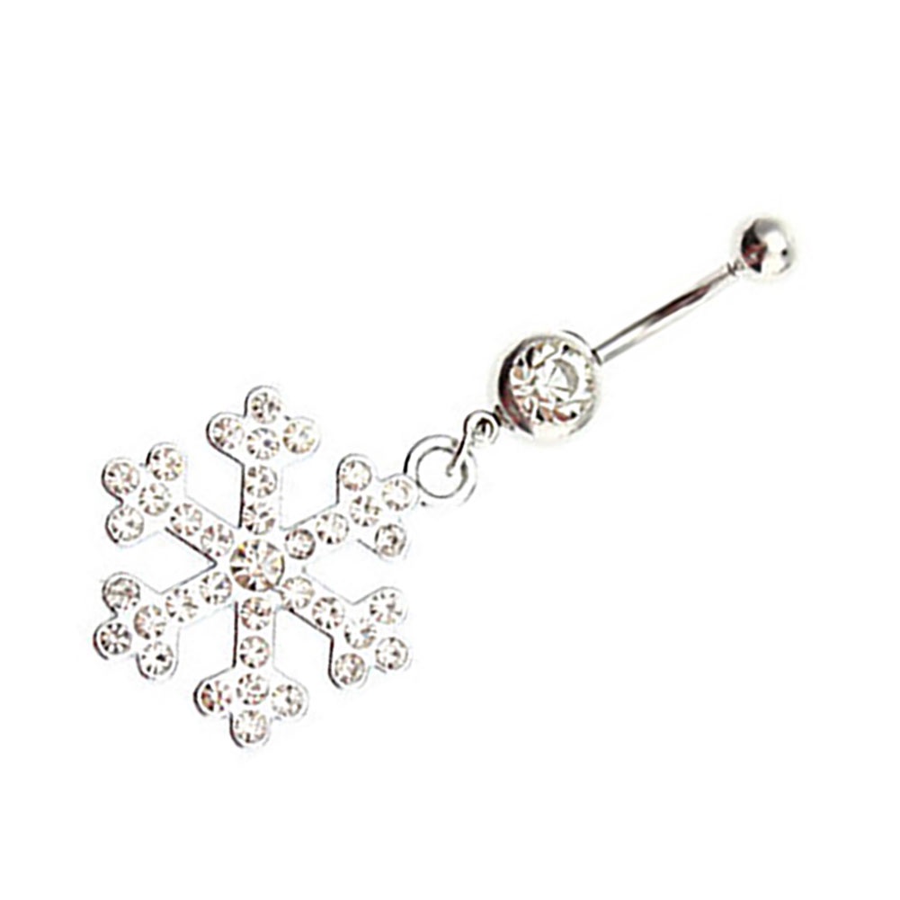 Khuyên Rốn Hình Bông Tuyết Đính Đá Xinh Xắn