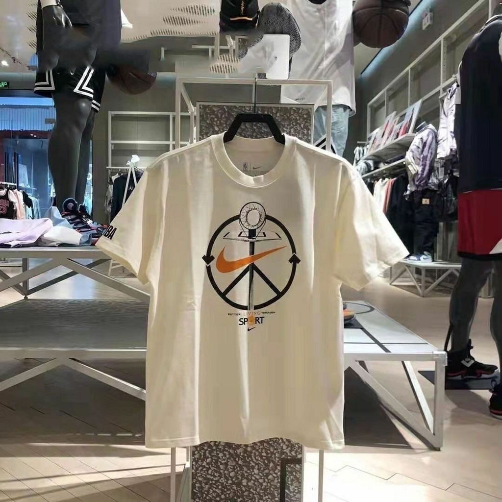 Áo Thun 100% Chính Hãng Nike NBA Dáng Suông Thoải Mái Thời Trang Cho Nam