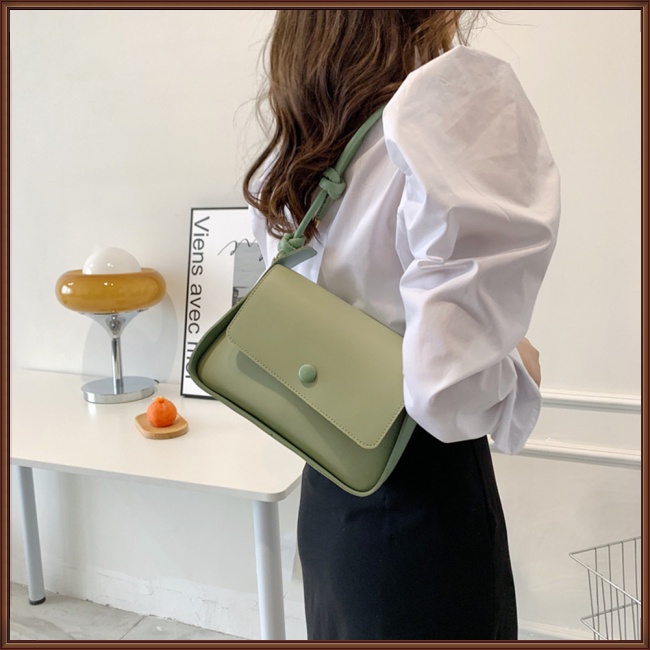 Túi Xách Da Màu Trơn Phong Cách Retro Thời Trang Cho Nữ